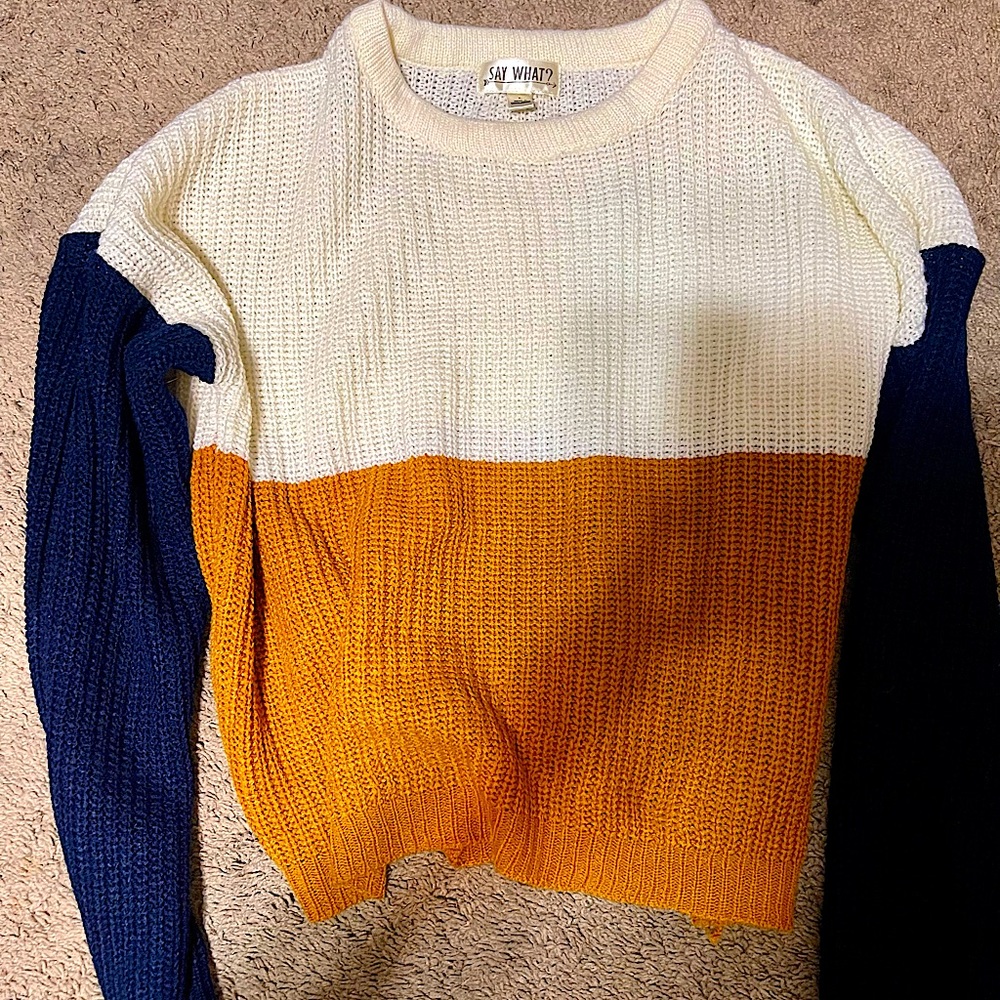Knit Cropped Oversized Sweater. Lightweight.
